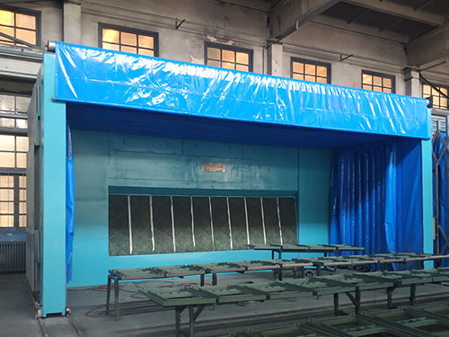 伸縮式噴漆房